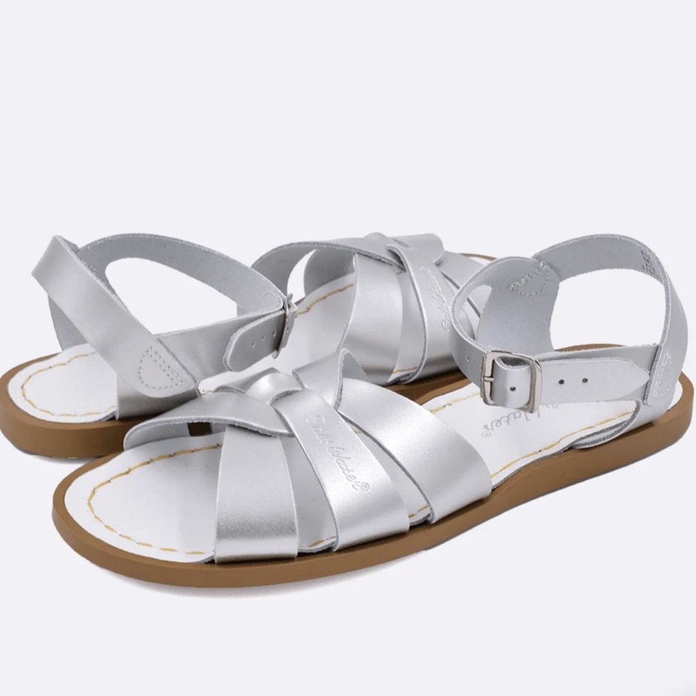Salt Water Sandals by Hoy Silver Women’s Sandals Size 8 - Picture 10 of 10